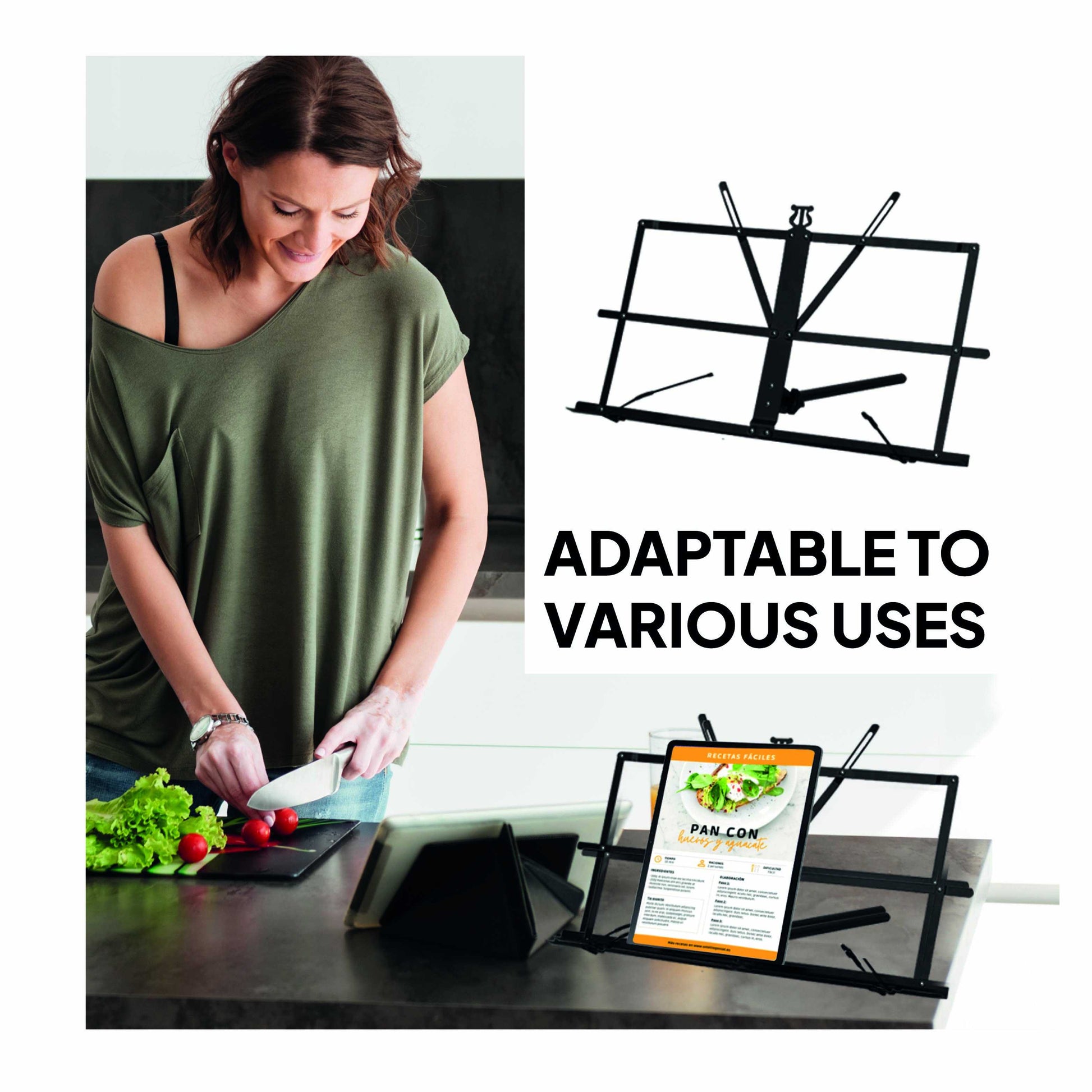 Atril Musica, Tripode, Atril Partituras, Soporte Portatil, Atril Plegable con Bolsa de Transporte, Orquesta, Faristol