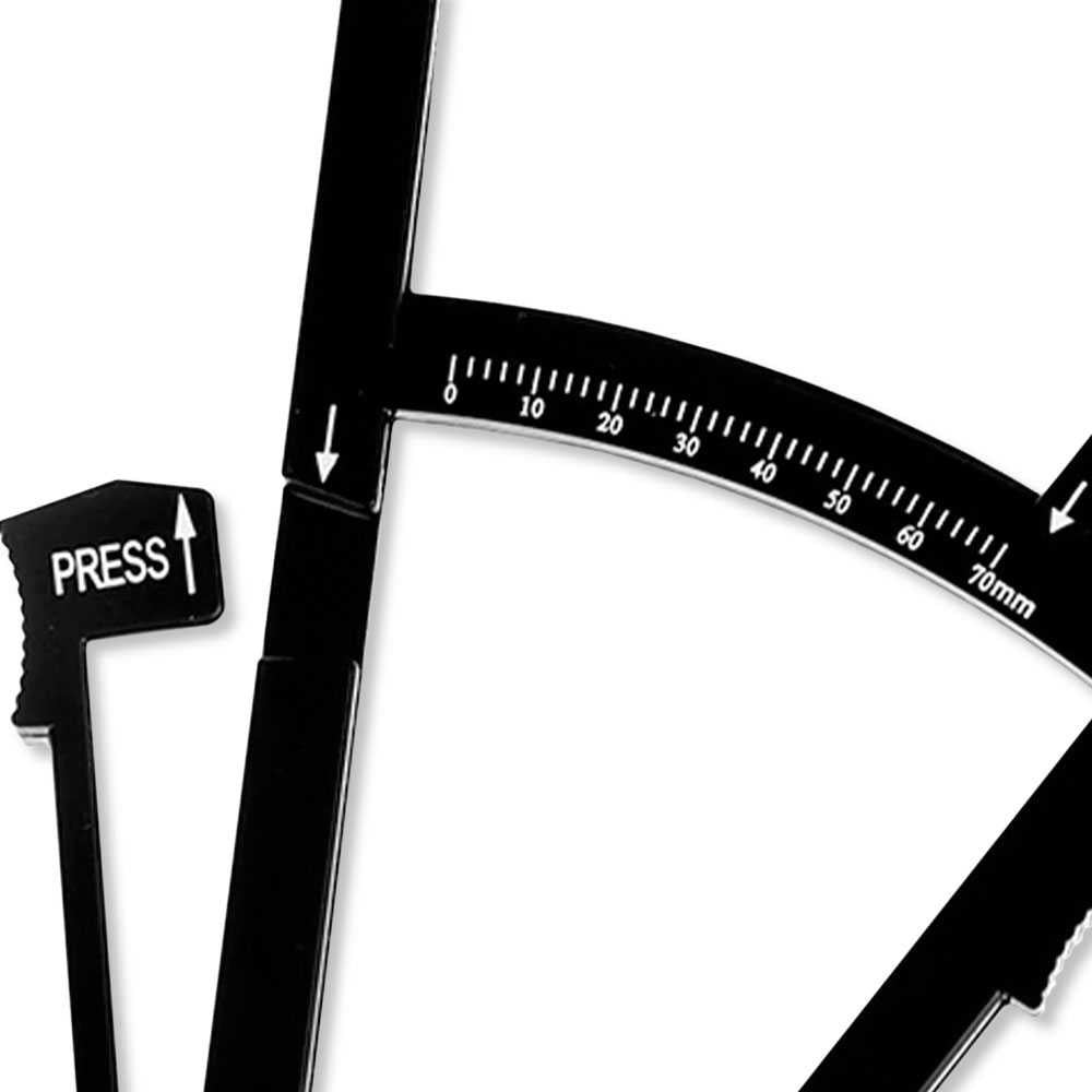 Medidor de Grasa Corporal Negro Calibrador Calibre Adipómetro Lipocalibre Medidora IMC Manual Alta Precisión Pinza