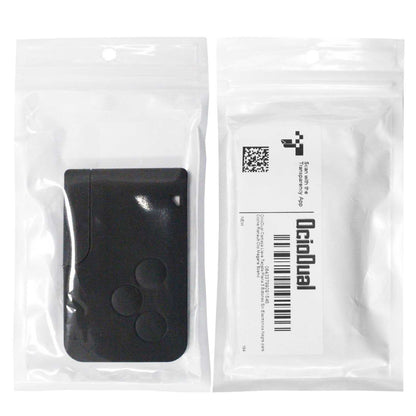 Carcasa Llave Coche Tarjeta Plana 3 Botones Sin Electrónica Negra Compatible con Renault Clio 3 Megane 2 Grand Scenic