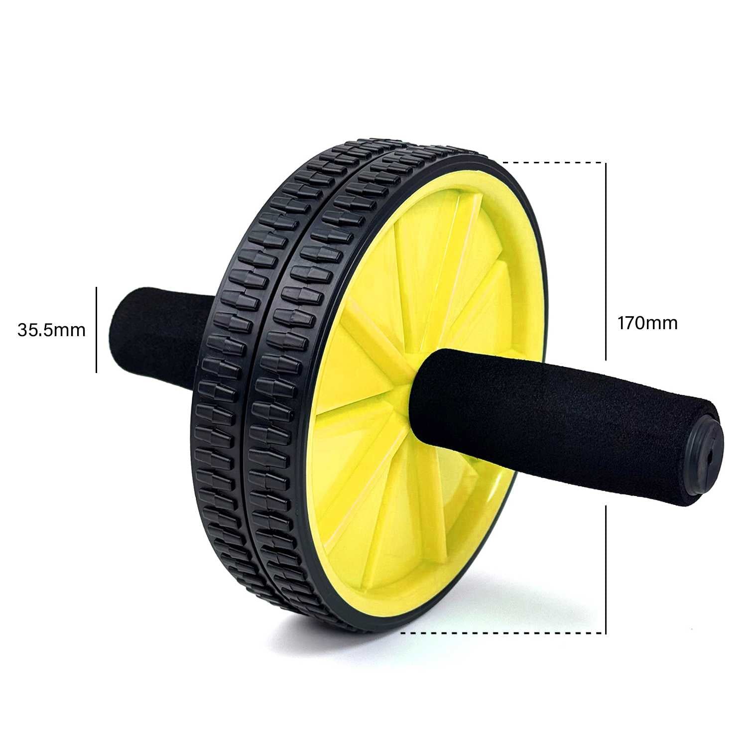 OcioDual Rueda Abdominal, Rodillo Abdominales, Rueda Abdominales con Mango, Ejercicio en Casa, Gym en Casa, Core, Flexibilidad y