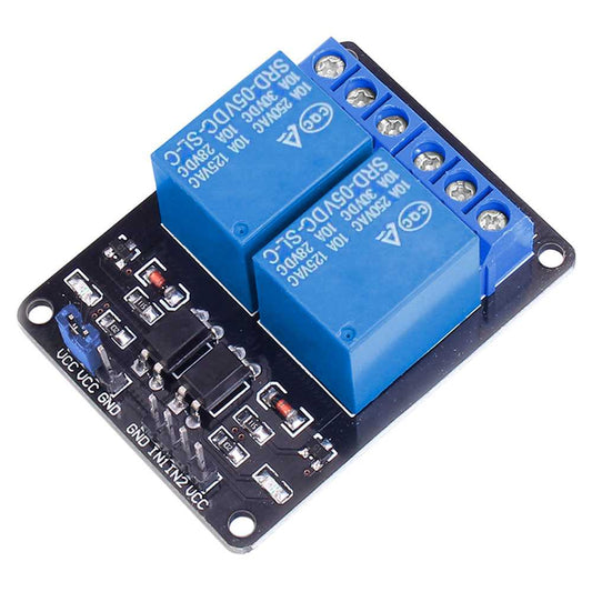 Módulo Rele 5V 10A de 2 Canales Optoacoplados para Electrónica ARM PIC AVR DSP Relay Raspberry Pi