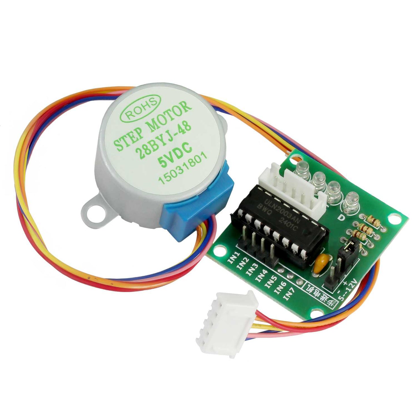 Motor 28BYJ-48 paso a paso de 5V + Driver Board ULN2003 para Raspberry Stepper