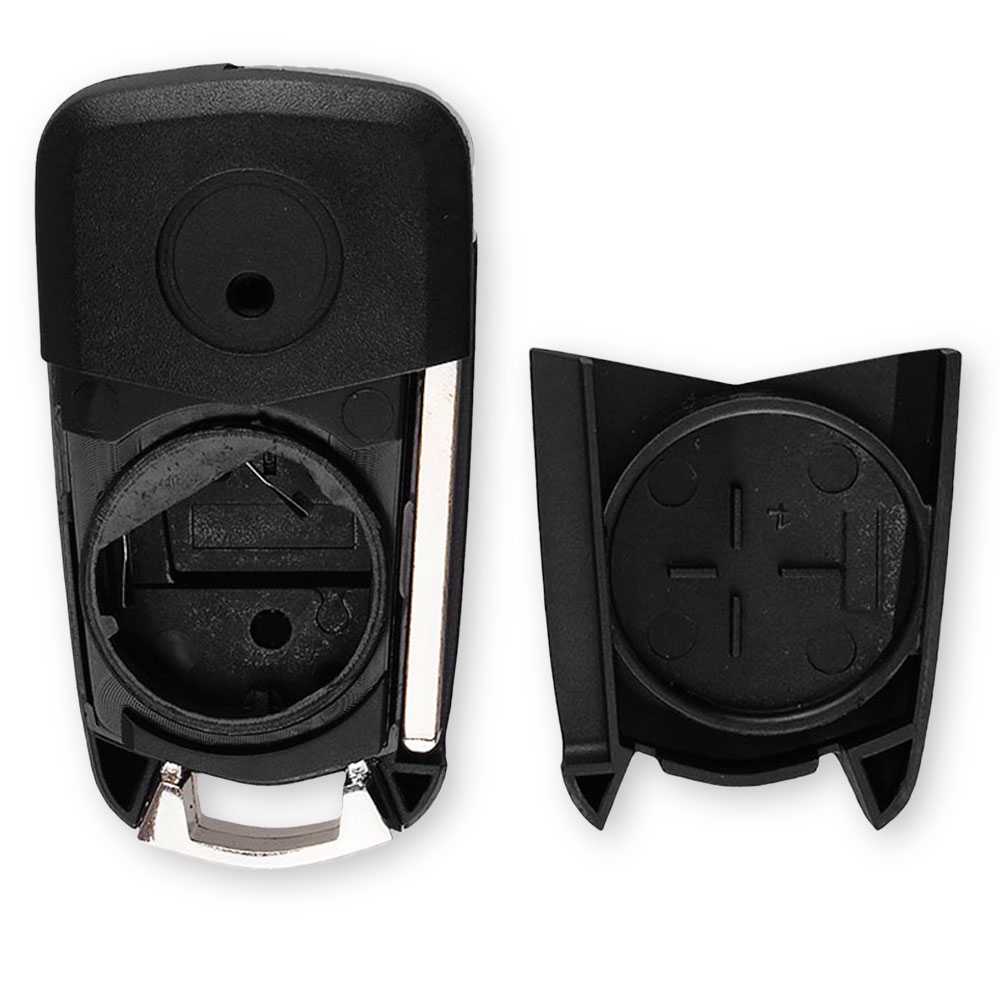 Carcasa Mando Llave 2 Botones para Coches Opel Inalambrico Wireless Negro New