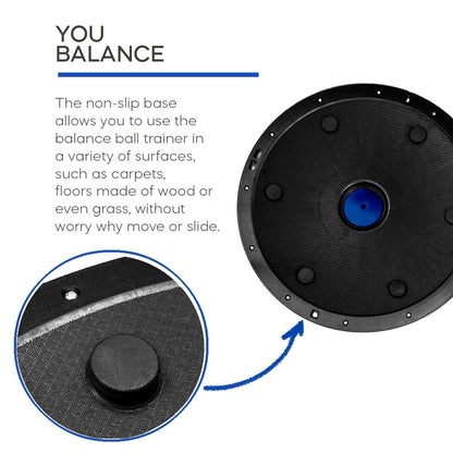 Entrenador de Equilibrio 58cm Azul Bos Balance Trainer Fitball Pelota de Gimnasia Pilates Up con Inflador Unisex Adulto