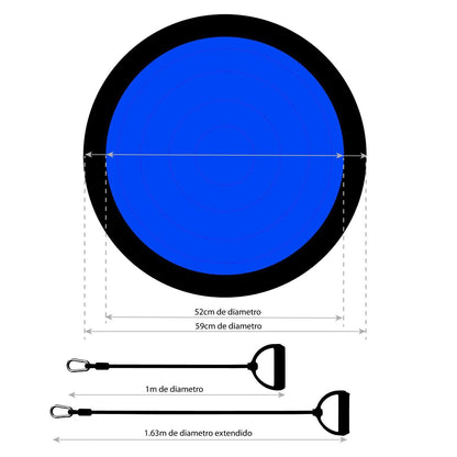 Entrenador de Equilibrio 58cm Azul Bos Balance Trainer Fitball Pelota de Gimnasia Pilates Up con Inflador Unisex Adulto