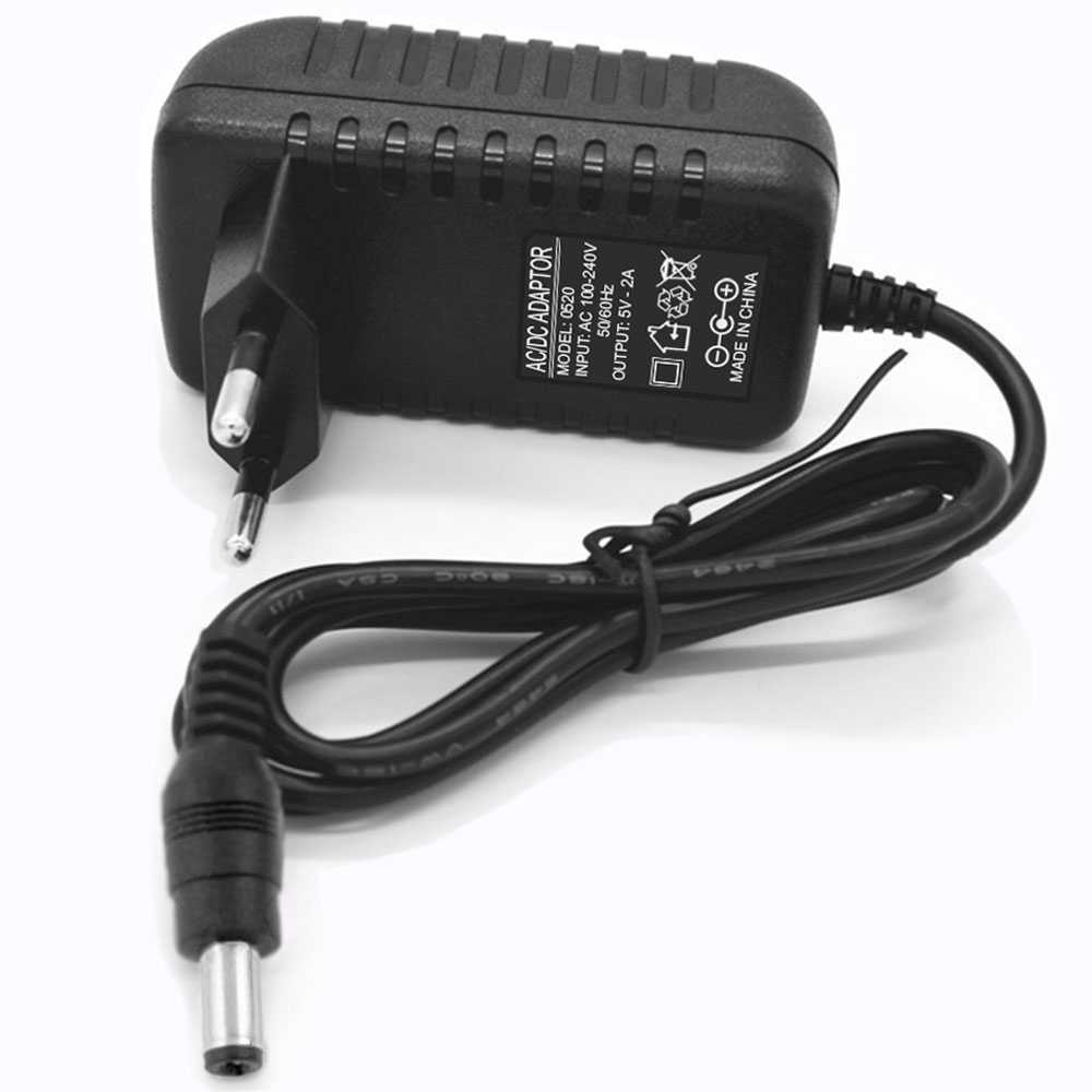 Adaptador de Corriente 5V 2A Conector DC 5.5mm Transformador Pared Red Convertidor Fuente Alimentación Enchufe EU