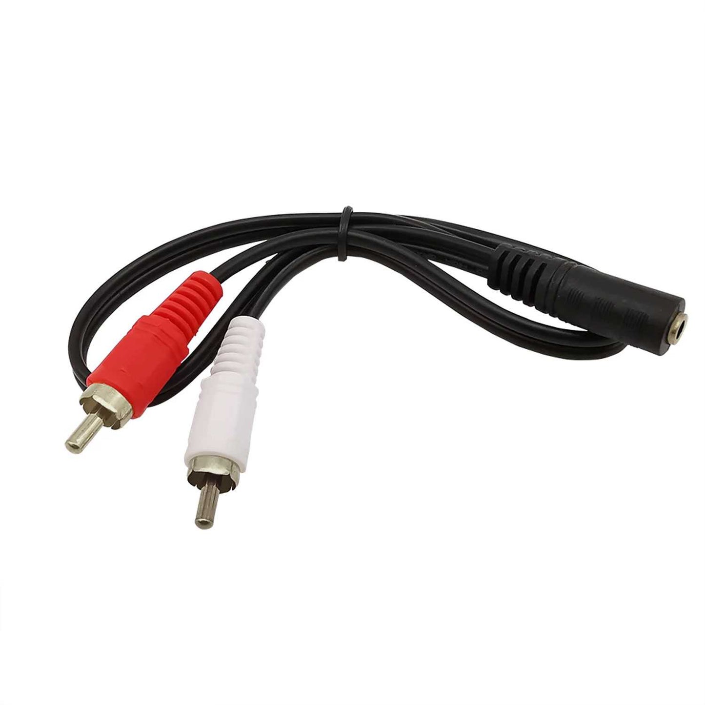 Cable Audio Jack 3,5mm Hembra a 2 RCA Macho Adaptador en Y Divisor Splitter para Sistema Estéreo para PC Amplificador