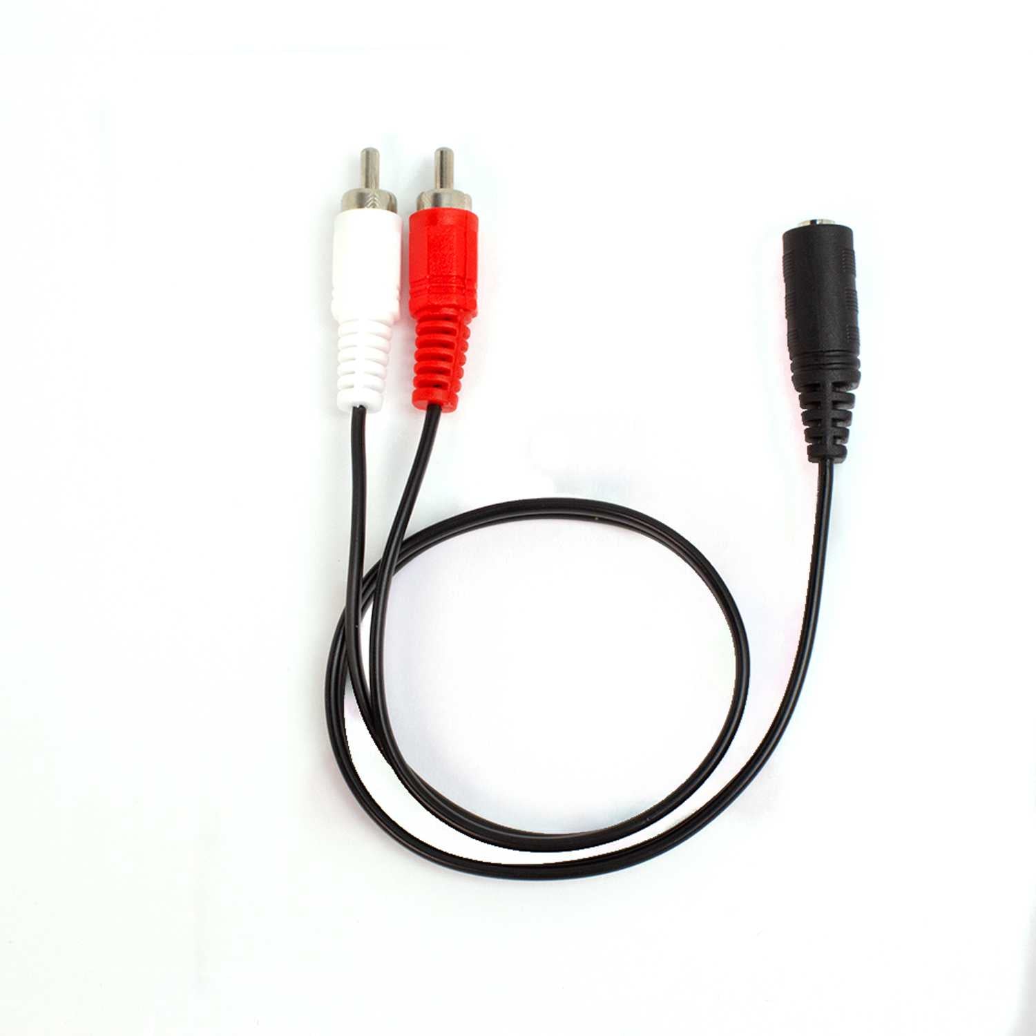 Cable Audio Jack 3,5mm Hembra a 2 RCA Macho Adaptador en Y Divisor Splitter para Sistema Estéreo para PC Amplificador