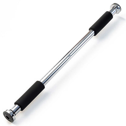 Barra Dominadas con Tornillos Incluidos, Soporta hasta 100kg, Gym, Ejercicio en Casa, Barra Dominadas Pared Plata, Calistenia,