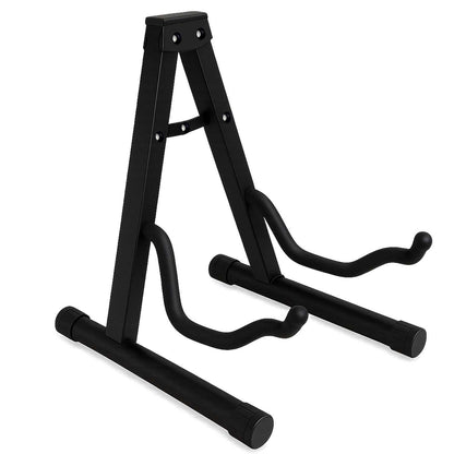 Soporte Universal Plegable de Suelo Metálico para Guitarra Acústica Eléctrica Clásica Española Tacos Goma Negro