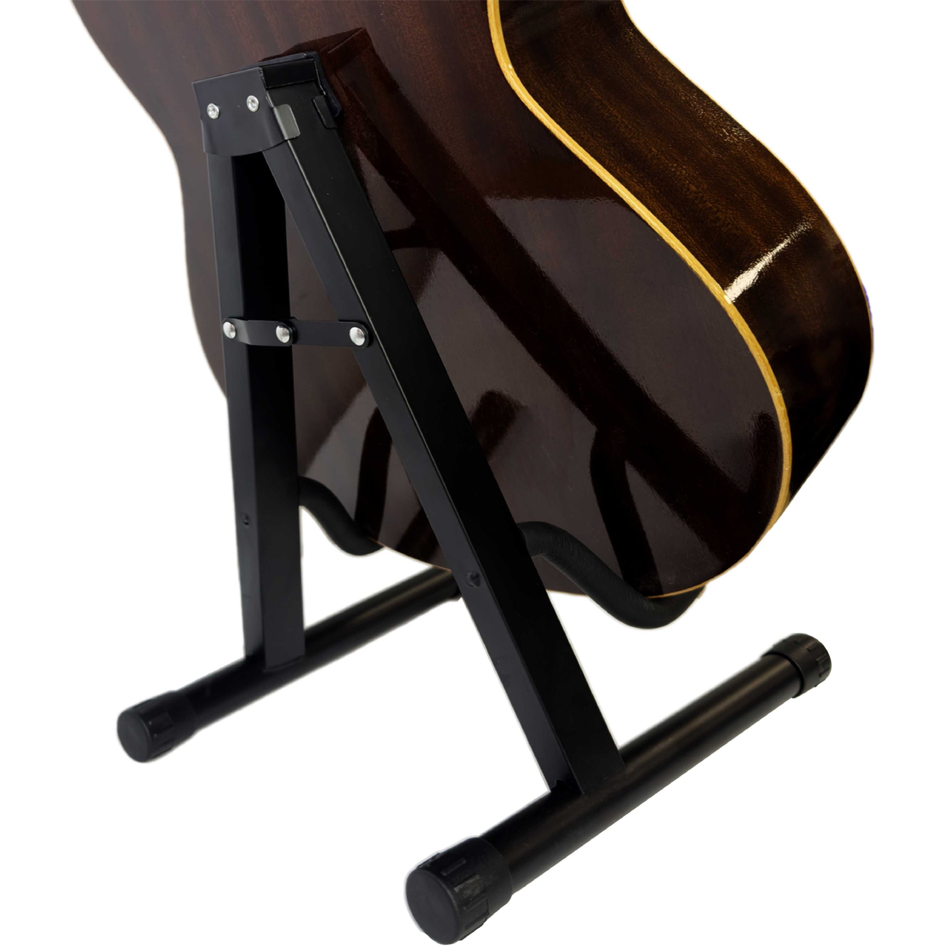 Soporte Universal Plegable de Suelo Metálico para Guitarra Acústica Eléctrica Clásica Española Tacos Goma Negro