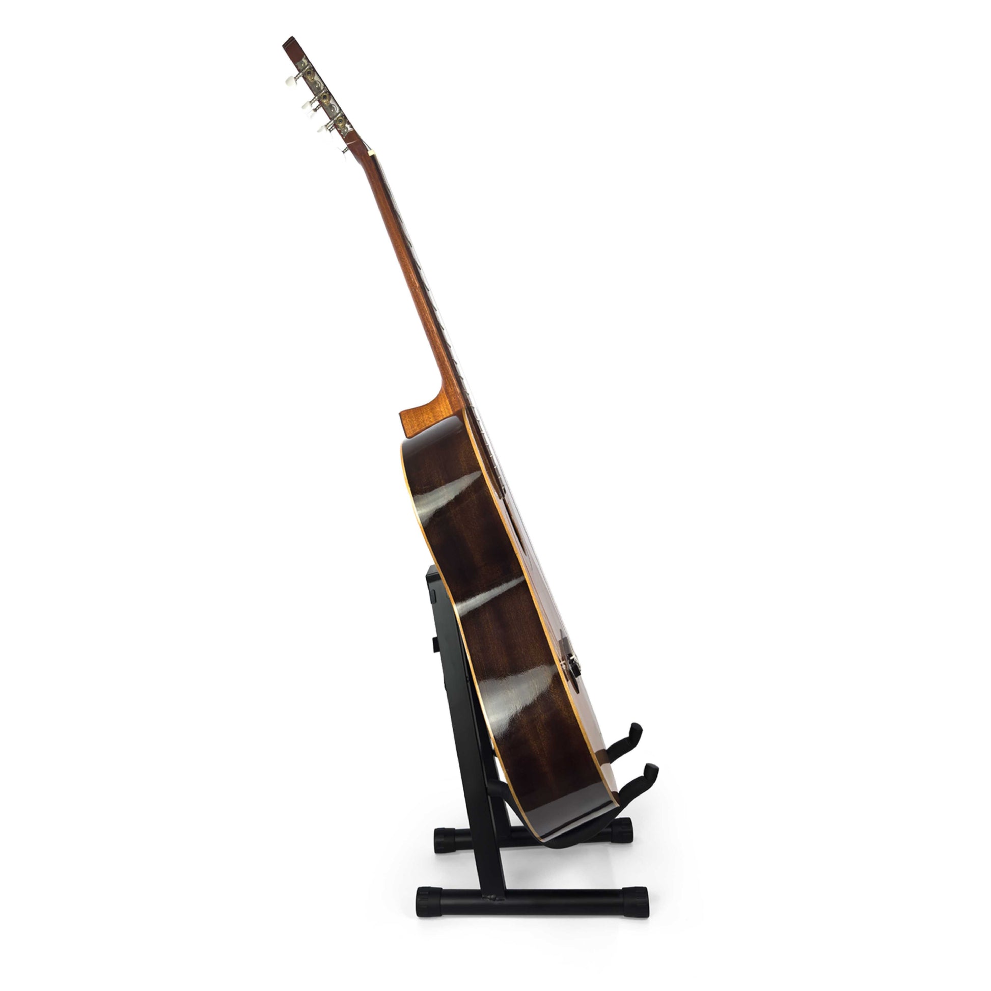 Soporte Universal Plegable de Suelo Metálico para Guitarra Acústica Eléctrica Clásica Española Tacos Goma Negro
