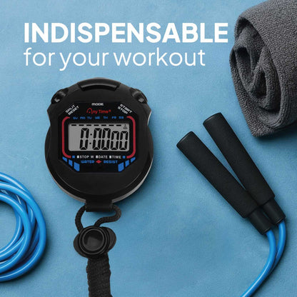 Cronometro Digital Deportivo Reloj Alarma XL-013 Negro Pantalla LCD Luz con Correa para Atletismo Natacion