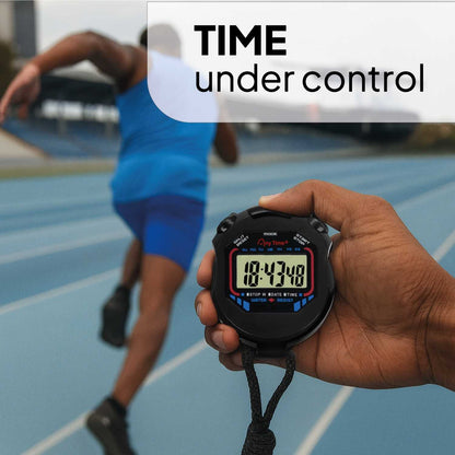 Cronometro Digital Deportivo Reloj Alarma XL-013 Negro Pantalla LCD Luz con Correa para Atletismo Natacion