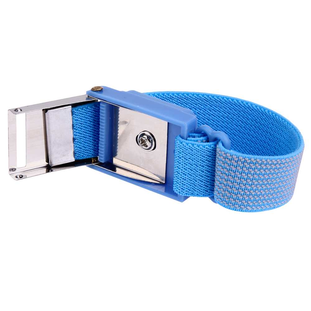 Pulsera Anti Estatica Ajustable sin Cables Wireless Aislante Electronica Azul