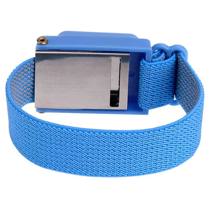 Pulsera Anti Estatica Ajustable sin Cables Wireless Aislante Electronica Azul