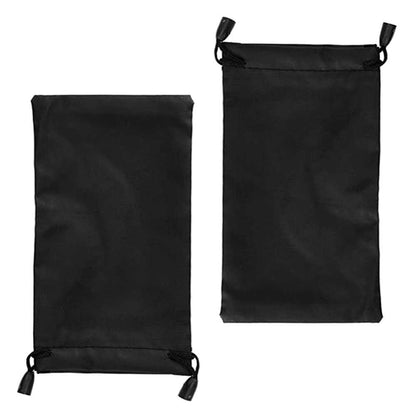 2x Fundas Bolsas Blandas Tela para Gafas de Sol Telefono Movil Smartphone Negras