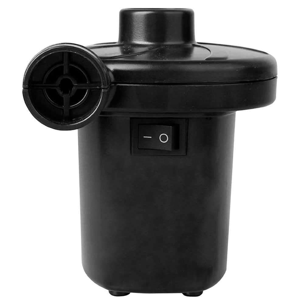 Bomba de Aire Eléctrica Inflador Eléctrico Mini Compresor 3 Boquillas Enchufe EU+Coche Negro para Inflar Colchón