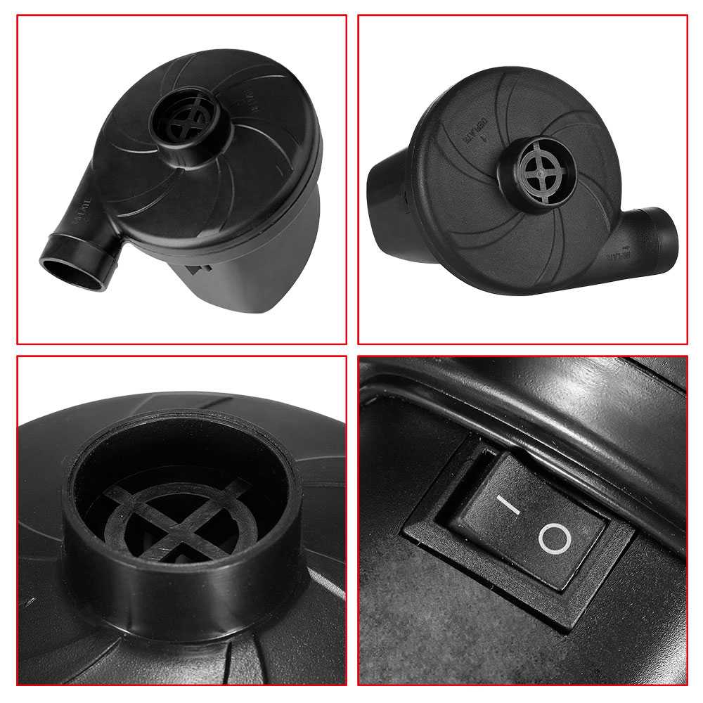 OcioDual Inflador Colchon Hinchable, Bomba para Inflar Piscina, Hinchador Colchon Hinchable, 240V AC, 12V DC Hinchador