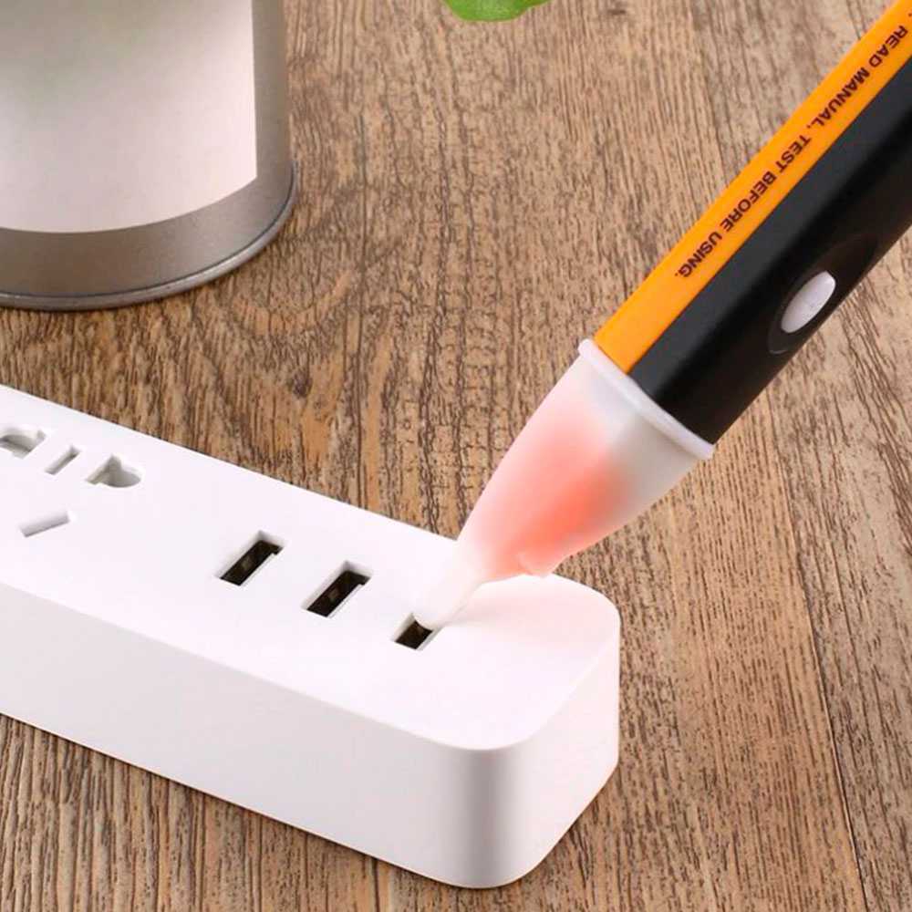 Bolígrafo Detector de Voltaje sin Contacto con LED Medidor Probador 90-1000 V AC Comprobador Tensión Tester Electrico