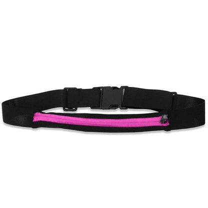 Riñonera Deportiva Rosa Bolsa de Cintura con Cremallera Individual Simple 1 Bolsillo Cinturon Ajustable Banda