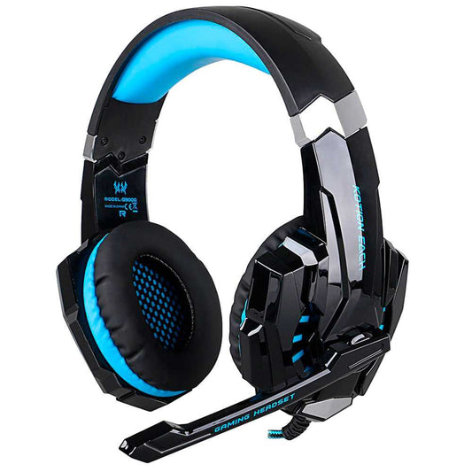 Auriculares Gaming G9000 Estéreo Micrófono Juego Luz LED Para PC PS4 Xbox Azul Headset Noise Cancelling Over Ear Headphones Mic
