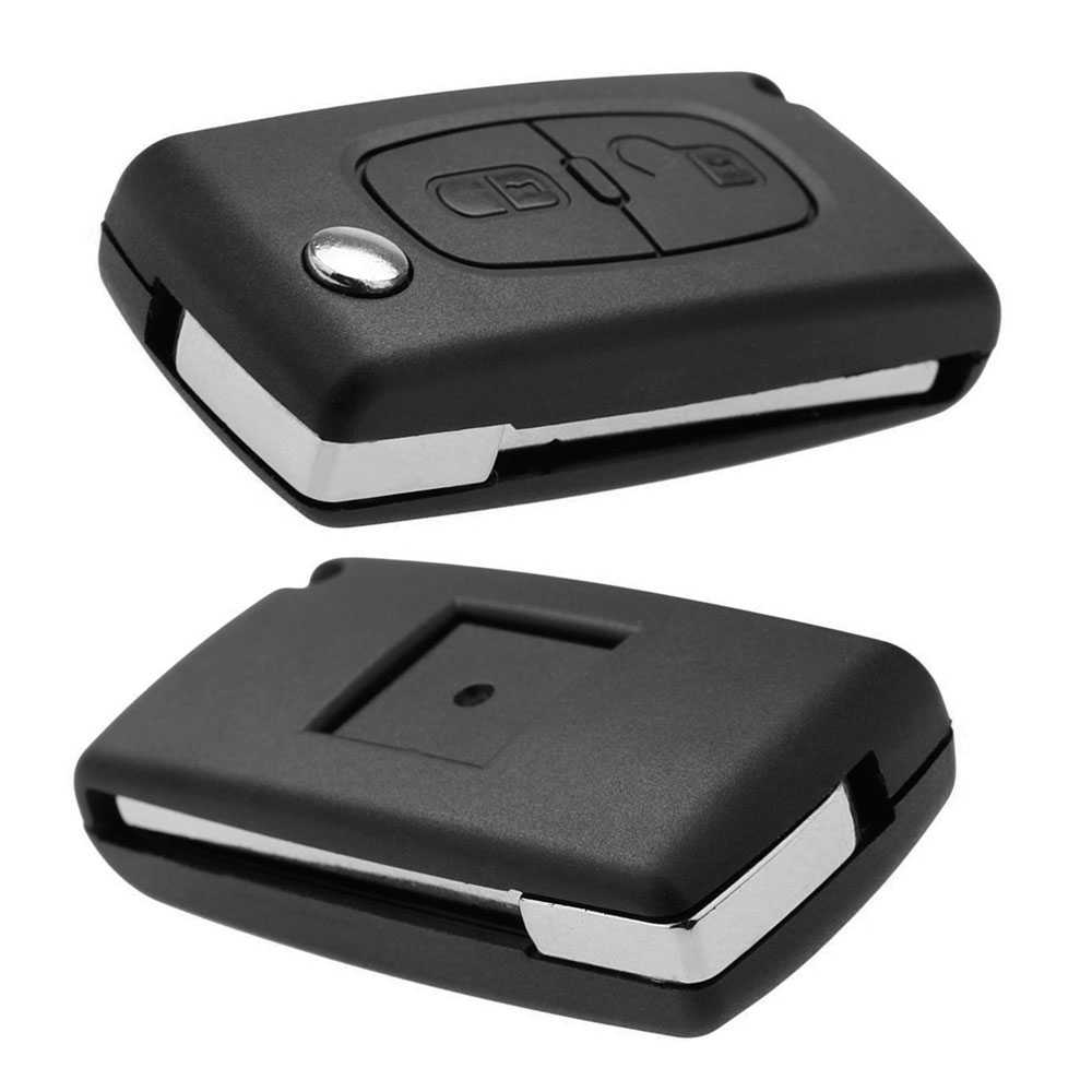 Mando Llave 2 Botones Funda Carcasa CE0536 VA2 Key Case para Peugeot 206 207 306 307 308 407 607 806 Citroen C2 C3 C4 C5 C6 Flip