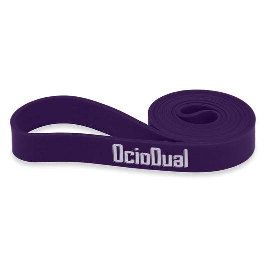 Banda Elastica Resistencia Goma para Fitness Yoga Fuerza Ejercicio, Nivel de resistencia: 18-36KG / 40-80LB, 32mm, Morada