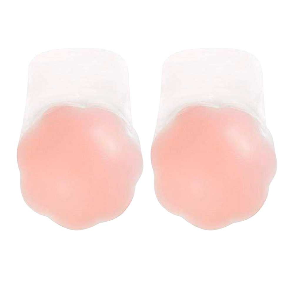 2x Adhesivos Alza Senos Pechos Silicona Cubre Pezon Pezoneras Copa C D E Flores Silicone Nipple Covers Reusable Tape Invisible