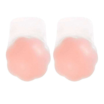 2x Adhesivos Alza Senos Pechos Silicona Cubre Pezon Pezoneras Copa C D E Flores Silicone Nipple Covers Reusable Tape Invisible