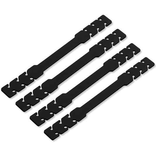 4 Salva Orejas Extensores Elásticos Flexibles Negras para Mascarilla Ajustables Antipresión Ganchos de Silicona Goma