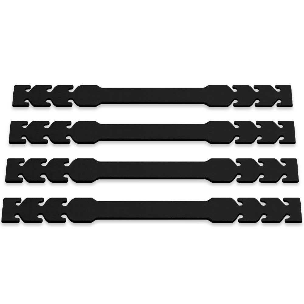 4 Salva Orejas Extensores Elásticos Flexibles Negras para Mascarilla Ajustables Antipresión Ganchos de Silicona Goma