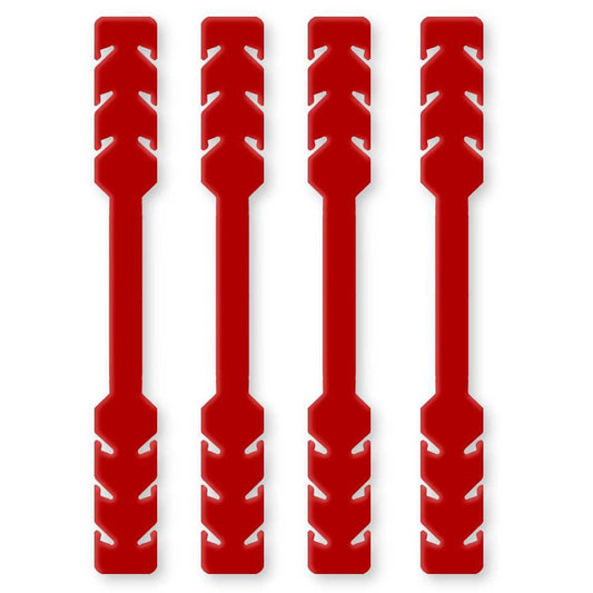 4 Salva Orejas Extensores Elásticos Flexibles Rojas para Mascarilla Alargadores Ajustables Antipresión Ganchos de Goma