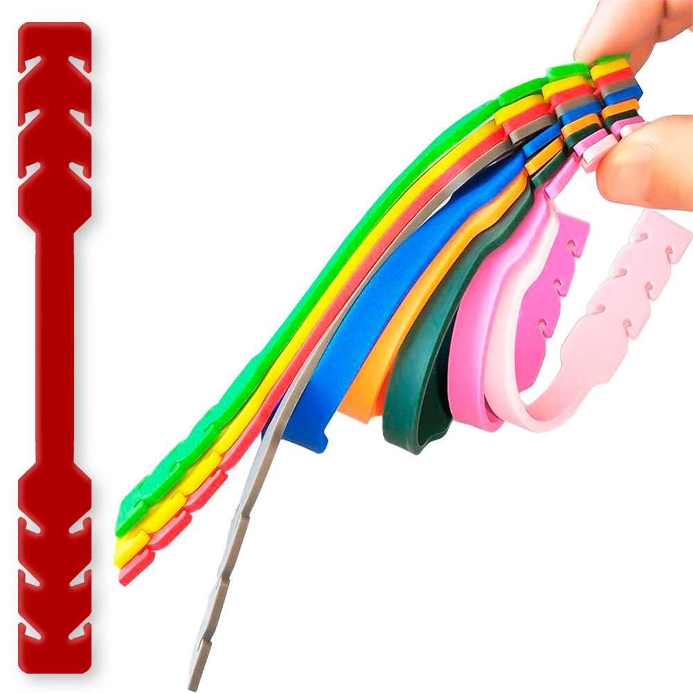 4 Salva Orejas Extensores Elásticos Flexibles Rojas para Mascarilla Alargadores Ajustables Antipresión Ganchos de Goma