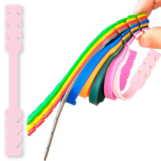 4 Salva Orejas Extensores Elásticos Flexibles Rosas para Mascarilla Alargadores Ajustables Antipresión Ganchos de Goma