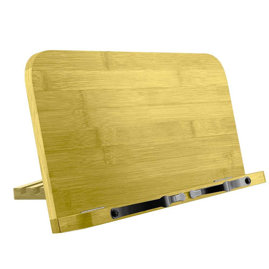 Atril Soporte Madera Tamaño S con Pinzas Respaldo Ajustable Regulable Plegable para Libros de Cocina Tablets Partituras