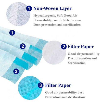 Mascarillas quirúrgicas IIR club nautico 10 unidades - 3 capas - eficacia de filtración bacteriana 98%