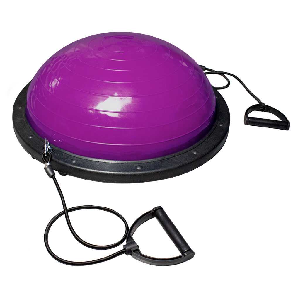 Entrenador de Equilibrio 58cm Violeta Bos Balance Trainer Fitball Pelota de Gimnasia Pilates con Inflador Unisex Adulto