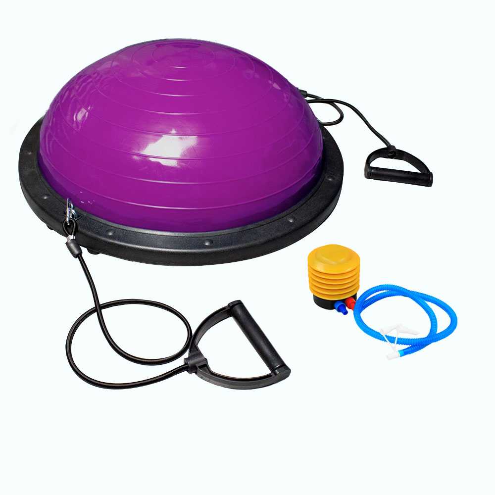 Entrenador de Equilibrio 58cm Violeta Bos Balance Trainer Fitball Pelota de Gimnasia Pilates con Inflador Unisex Adulto