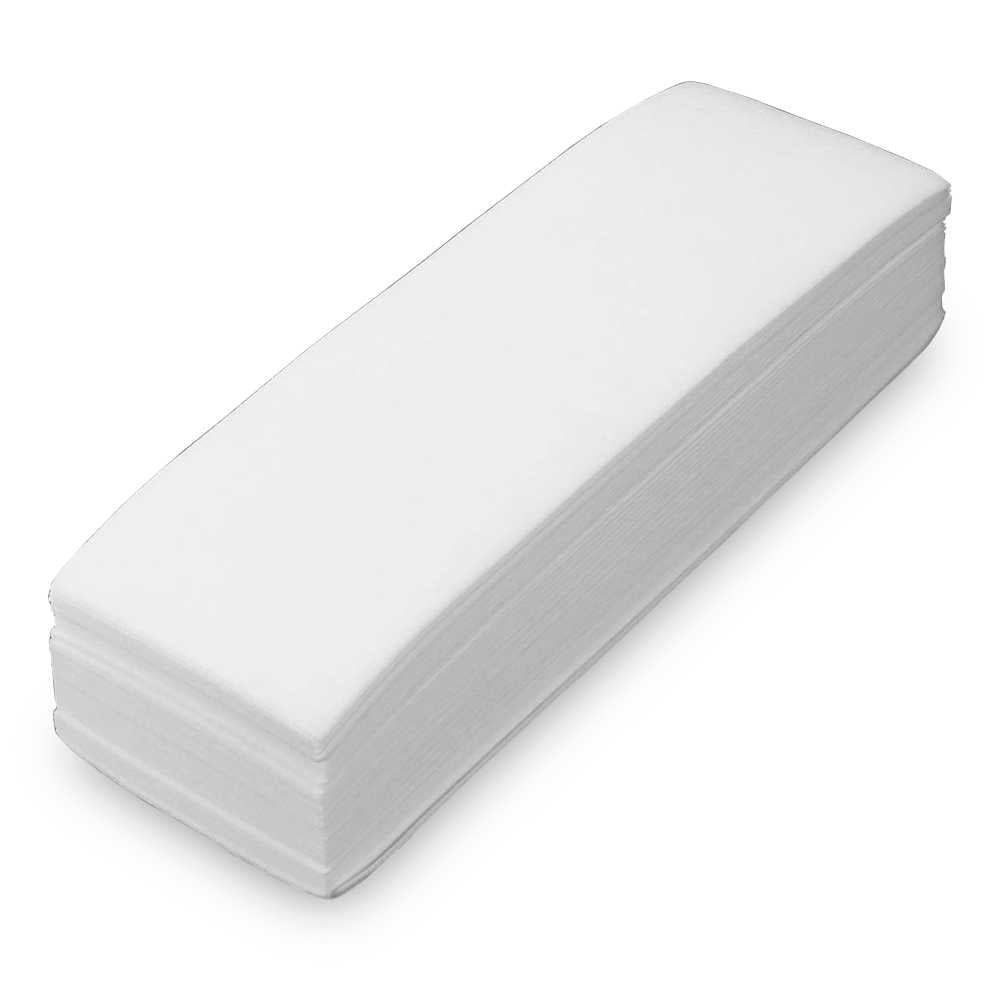 100 Bandas Depilatorias Blancas Desechables Suaves para Depilar a Cera Todo Tipo de Pieles Brazos Piernas Axilas Tiras