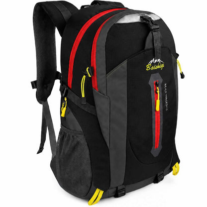 Mochila Impermeable 30 Litros Negra GF80764 Multiples Bolsillos de Senderismo Acampada Montaña para Hombres Mujeres