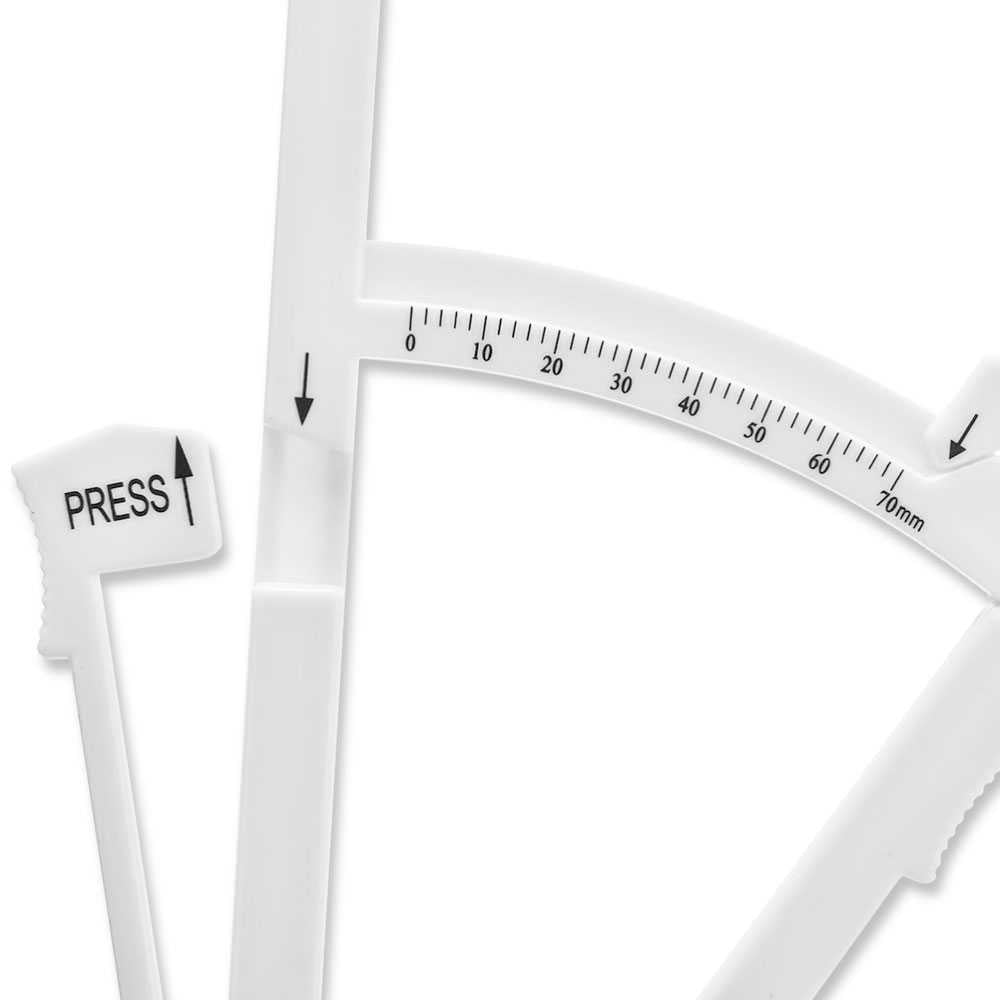 Medidor de Grasa Corporal Blanco Calibrador Calibre Adipómetro Lipocalibre Medidora IMC Manual Alta Precisión Pinza