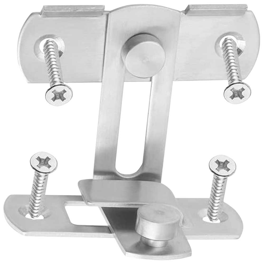 Cierre de Pestillo Ángulo Recto para Puerta Corredera Granero Seguridad Cerradura Curva Pasador Perno Cerrojo Metal