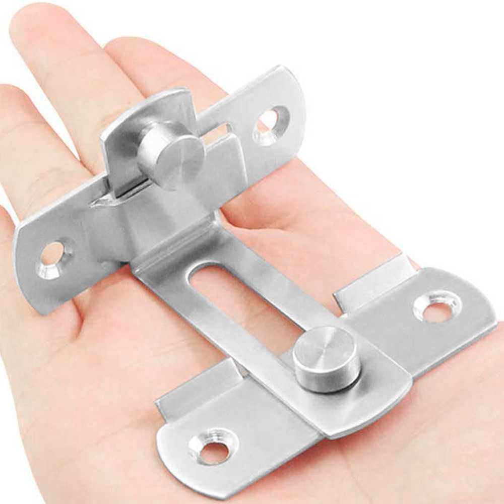 Cierre de Pestillo Ángulo Recto para Puerta Corredera Granero Seguridad Cerradura Curva Pasador Perno Cerrojo Metal