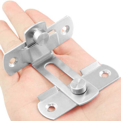 Cierre de Pestillo Ángulo Recto para Puerta Corredera Granero Seguridad Cerradura Curva Pasador Perno Cerrojo Metal