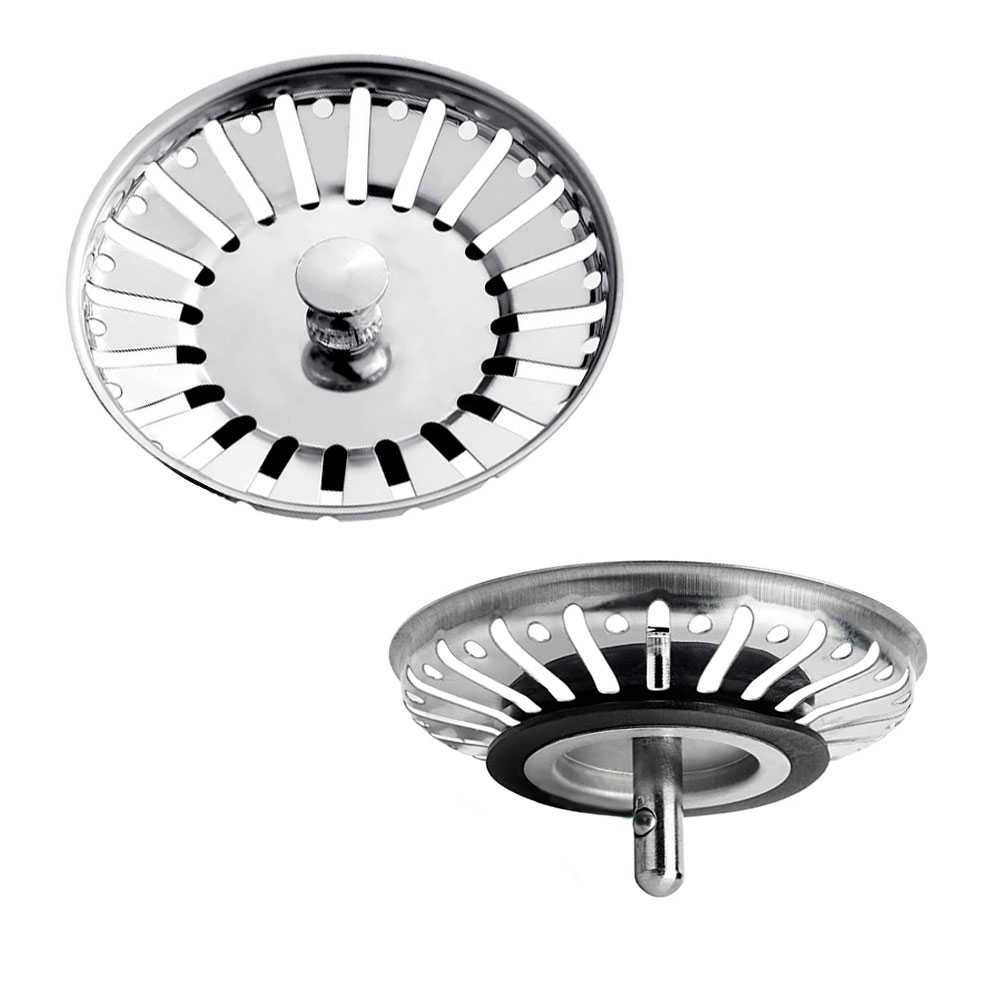 Tapón Colador para Desagüe de Fregadero Diametro 83mm Acero Inox  Filtro de desechos Cesta de Drenaje para Fregaderos