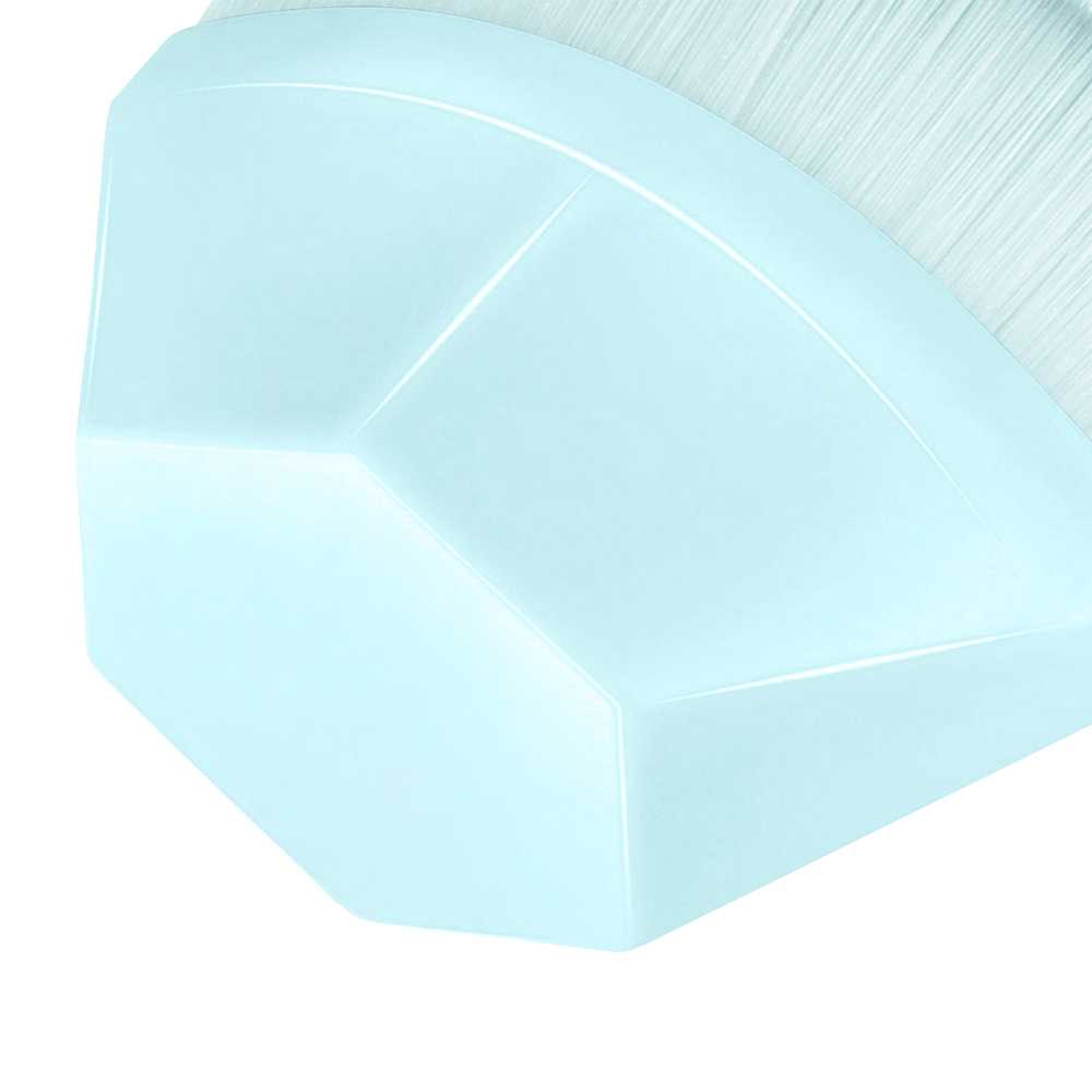 Brocha de Maquillaje Fluido Kabuki Facil Azul para Bases Cremosas Liquidas o en Polvo Base Facial Cara Rostro Cepillo Pincel Pelo Sintetico Suave