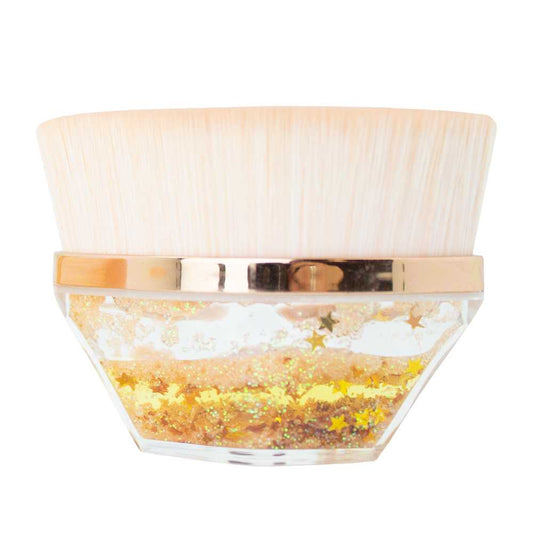 Brocha de Maquillaje Fluido Kabuki Facil Naranja para Bases Cremosas Liquidas o en Polvo Base Facial Cara Rostro Cepillo Pincel Pelo Sintetico Suave