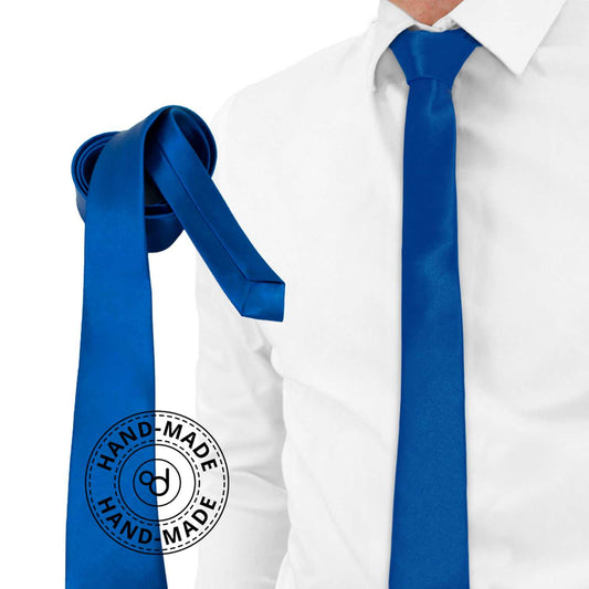 Corbata Estrecha Unisex sin Estampado Satinado  Azul Marino n16 para Celebraciones y Eventos 100% poliéster