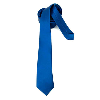 Corbata Estrecha Unisex sin Estampado Satinado  Azul Marino n16 para Celebraciones y Eventos 100% poliéster